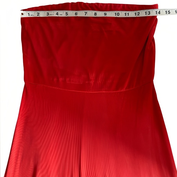 The Limited Petite Strapless High-Low Dress Red & Magenta Colorblock Size M - Picture 6 of 10